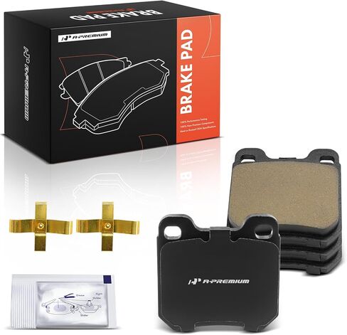 A-Premium Rear Ceramic Brake Pads Set Compatible with Cadillac, Saab and Saturn Models - 9-3 1999-2003, 900 1997-1998, Catera 1997-2001, L200/LW300 2001-2003, LS/LS2/LW2 2000, L300 4-Pack in Saudi Arabia
