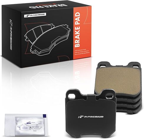 A-Premium Rear Ceramic Brake Pads Set Compatible with Cadillac, Saab and Saturn Models - 9-3 1999-2003, 900 1997-1998, Catera 1997-2001, L200/LW300 2001-2003, LS/LS2/LW2 2000, L300 4-Pack in Saudi Arabia