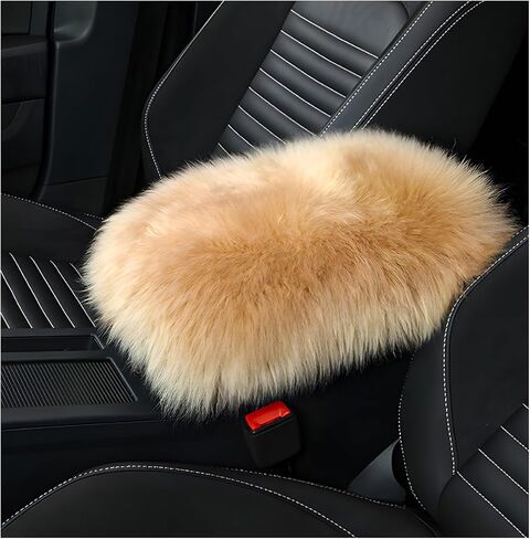 وسادة غطاء وحدة التحكم المركزية للسيارة من Sun Walker Furry، مقاس 11.8 بوصة × 7.9 بوصة، واقي صندوق مقعد مسند الذراع الناعم المنفوش، واقي ديكور مريح لوحدة التحكم الوسطى للسيارات والشاحنات وسيارات الدفع الرباعي (وردي داكن) in Kuwait