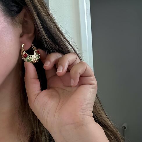 Vintage Jewelry Virgin Mary Floral Earrings Antique Filigree Earrings For Women Religious Daily Wear in Kuwait