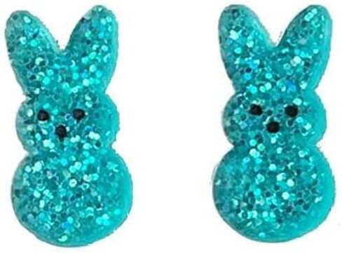 Easter Rabbit Stud Earrings Set for Women 3 Pairs Cute Glitter Acrylic Bunny Animal Spring Statement Earrings Holiday Party Friendship Jewelry Gifts in Kuwait