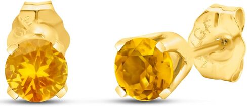 SuperJeweler 1/2 Carat Gemstone Stud Earrings - Classic Solitaire - White Gold - Friction Back - 14KGF - 0.5ct Total Weight in Saudi Arabia