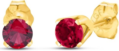 SuperJeweler 1/2 Carat Gemstone Stud Earrings - Classic Solitaire - White Gold - Friction Back - 14KGF - 0.5ct Total Weight in Saudi Arabia