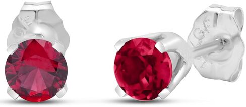 SuperJeweler 1/2 Carat Gemstone Stud Earrings - Classic Solitaire - White Gold - Friction Back - 14KGF - 0.5ct Total Weight in Saudi Arabia