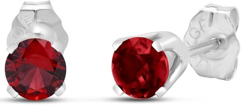 SuperJeweler 1/2 Carat Gemstone Stud Earrings - Classic Solitaire - White Gold - Friction Back - 14KGF - 0.5ct Total Weight in Saudi Arabia