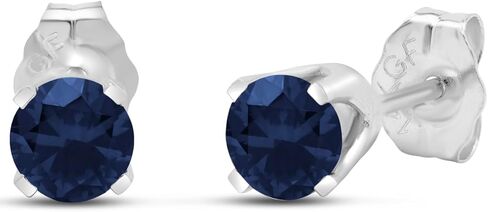 SuperJeweler 1/2 Carat Gemstone Stud Earrings - Classic Solitaire - White Gold - Friction Back - 14KGF - 0.5ct Total Weight in Saudi Arabia
