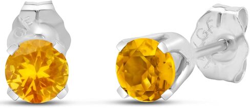 SuperJeweler 1/2 Carat Gemstone Stud Earrings - Classic Solitaire - White Gold - Friction Back - 14KGF - 0.5ct Total Weight in Saudi Arabia