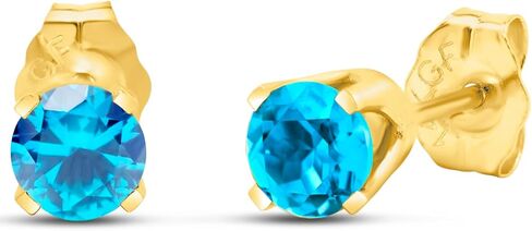 SuperJeweler 1/2 Carat Gemstone Stud Earrings - Classic Solitaire - White Gold - Friction Back - 14KGF - 0.5ct Total Weight in Saudi Arabia