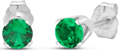 SuperJeweler 1/2 Carat Gemstone Stud Earrings - Classic Solitaire - White Gold - Friction Back - 14KGF - 0.5ct Total Weight in Saudi Arabia