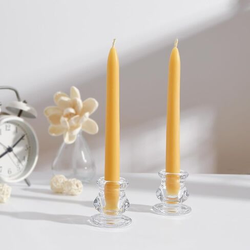 مجموعة حوامل شموع زجاجية شفافة مكونة من 12 حامل شموع مستدقة لحفلات الزفاف والديكور وتناول الطعام in Kuwait