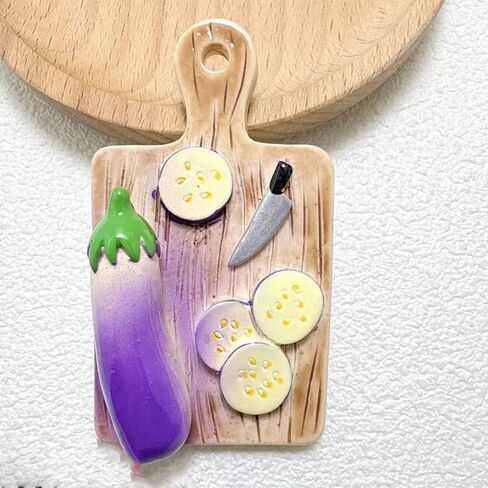 3PC Vegetable Shaped Resin Keychains – Potato Tomato Eggplant Carrot, Creative Pendant Bag Charm Decor Key Chains in Saudi Arabia