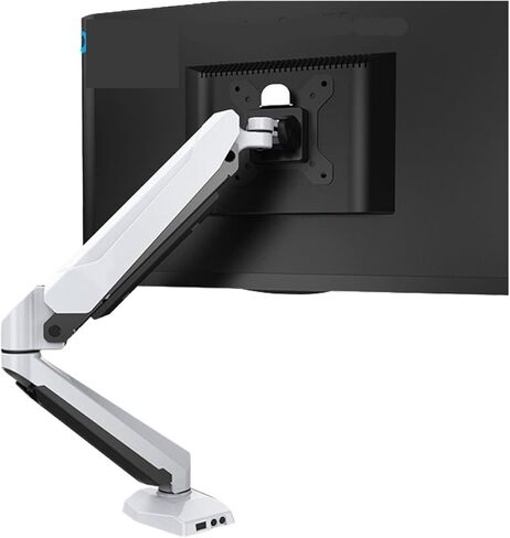 GM212U Full Motion Desktop Monitor Stand Monitor Mount Bracket with Audio and USB Ports for 15-27 Inch Monitors(Black) in Saudi Arabia