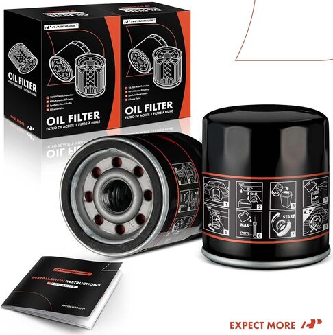 A-Premium 2-PC 10K Miles Protection Spin On Oil Filter Compatible with Ford & Honda & Nissan & Hyundai & Subaru & Dodge & Mazda & Chrysler & Acura & Mitsubishi & Infiniti & Suzuki & Plymouth & Mercury in Saudi Arabia