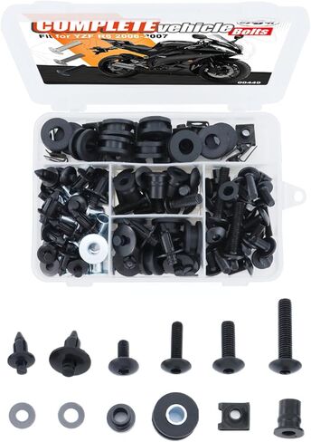 Full Sets Fairing Bolts Kit Compatible with YZF-R6 2006-2007 YZF R6 Complete Fairing Cowling Screws Mounting Bolt Cowling Screw Nut Fasteners Accessories in Kuwait