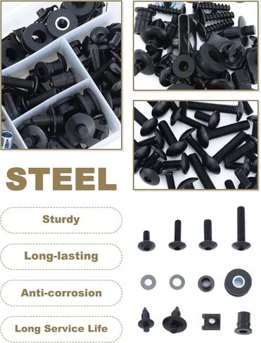 Full Sets Fairing Bolts Kit Compatible with YZF-R6 2006-2007 YZF R6 Complete Fairing Cowling Screws Mounting Bolt Cowling Screw Nut Fasteners Accessories in Kuwait