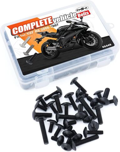 Full Sets Fairing Bolts Kit Compatible with YZF-R6 2006-2007 YZF R6 Complete Fairing Cowling Screws Mounting Bolt Cowling Screw Nut Fasteners Accessories in Kuwait