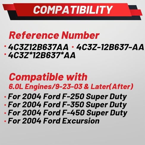 4C3Z12B637AA Upgraded Engine Wiring Harness Compatible with Ford F250 F350 F450 F550 2004 6.0L Powerstroke Diesel for Ford Super Duty 2003-2007 Replace 4C3Z-12B637-AA in Kuwait
