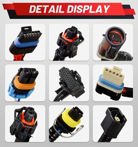 4C3Z12B637AA Upgraded Engine Wiring Harness Compatible with Ford F250 F350 F450 F550 2004 6.0L Powerstroke Diesel for Ford Super Duty 2003-2007 Replace 4C3Z-12B637-AA in Kuwait