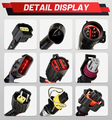 4C3Z12B637AA Upgraded Engine Wiring Harness Compatible with Ford F250 F350 F450 F550 2004 6.0L Powerstroke Diesel for Ford Super Duty 2003-2007 Replace 4C3Z-12B637-AA in Kuwait