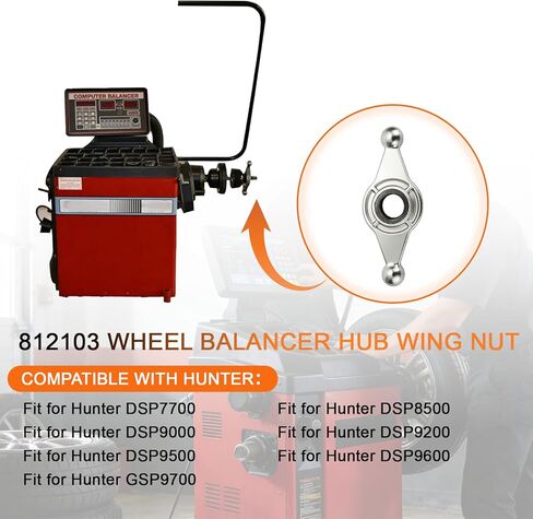 812103 Wheel Balancer Hub Wing Nut for Hunter DSP w/ 40mm X 8mm Shaft Thread Pitch,Compatible with DSP7700, DSP8500, DSP9000, DSP9200, DSP9500, DSP9600,GSP9700 in Kuwait