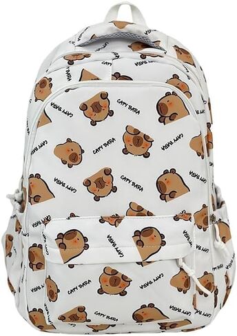 Capybara Backpack Kawaii Kapibara Backpacks Trendy Slouchy Travel Daypack Bag Cute Large Laptop Backpack Ita Purse (brown) in Saudi Arabia