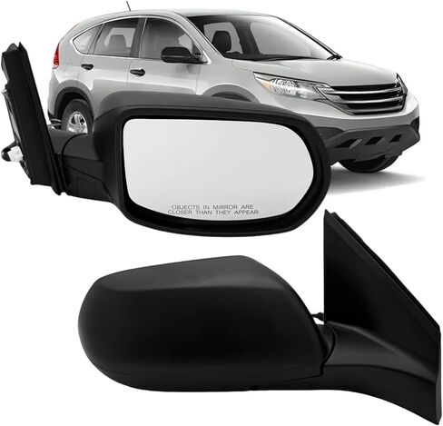 مرآة جانبية للركاب متوافقة مع 2012 2013 2014 2015 2016 Honda CR-V EX مع زجاج كهربائي غير ساخن قابل للطي يدويًا 3 دبابيس باللون الأسود in Saudi Arabia