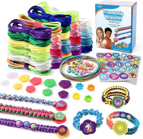 Friendship Bracelet Making Kit for Girls - DIY Arts and Crafts Toys for 6 7 8 9 10 11 12 Years Old, Cool Bracelet String Making Kits for Travel Activity, Best Birthday Gifts for Teen Girls in Kuwait