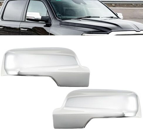 Side Mirror Covers for Dodge Ram 1500 2019-2025 Self-Adhesive Side Mirror Caps(Chrome) in Saudi Arabia