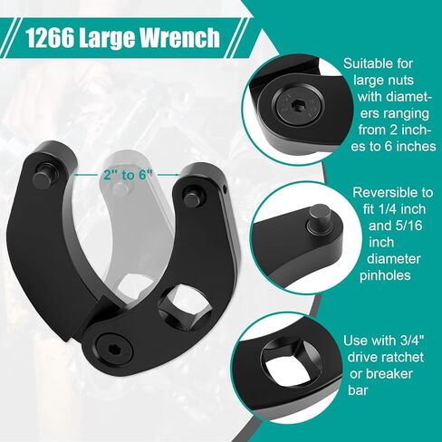 Gland Nut Wrench, Adjustable Hydraulic Cylinder Spanner, 1266 & 7463, Spanner Wrench for Farm & Construction Equipment in Kuwait