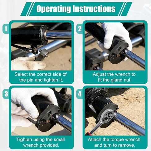 Gland Nut Wrench, Adjustable Hydraulic Cylinder Spanner, 1266 & 7463, Spanner Wrench for Farm & Construction Equipment in Kuwait