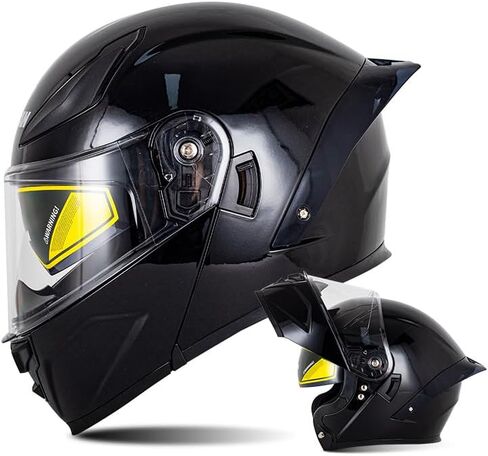 Bluetooth Motorcycle Helmet, Full Face Flip Up Modular Motorcycle Helmet with Bluetooth intercom headsets, DOT Approved Dual Visor Helmets in Saudi Arabia