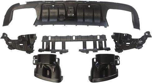 CHIESMA, Rear Diffuser Fit for Mercedes Benz W205 C43 C63 AMG/C63 AMG S/C300/C200/C180 Sedan 4-Door 2015-2021, Carbon Fiber Painted Style ABS 6PC Rear Bumper Diffuser Rear Bumper Set in Kuwait