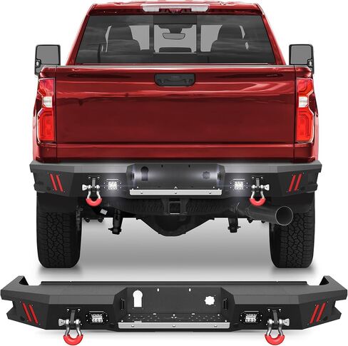 Silverado Full Width Front Bumper, Compatible with Chevy Silverado 2500/3500 2011-2014, Textured Black Pickup Truck Bumper for Silverado 2011-2014, with Winch Plate, Lights and D-rings in Kuwait