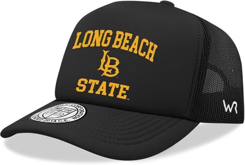BH Fashion Company Cal State University Long Beach The Beach CSULB Trucker Mesh Snapback Seal Hat Black in Kuwait