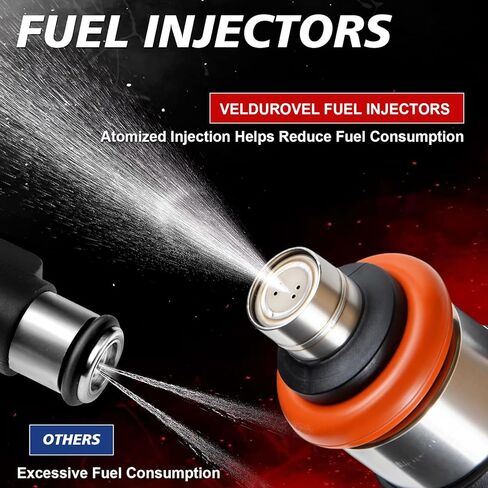 6PCS Fuel Injectors 3.6L Compatible with 2012-2017 Jeep Wrangler 2011-2015 Grand Cherokee for:2011-2019 Dodge Grand Caravan Charger Journey for:Chrysler Town & country V6 0280158233 in Kuwait