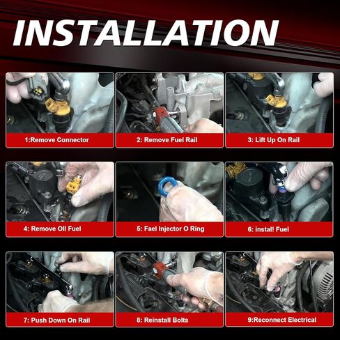 6PCS Fuel Injectors 3.6L Compatible with 2012-2017 Jeep Wrangler 2011-2015 Grand Cherokee for:2011-2019 Dodge Grand Caravan Charger Journey for:Chrysler Town & country V6 0280158233 in Kuwait