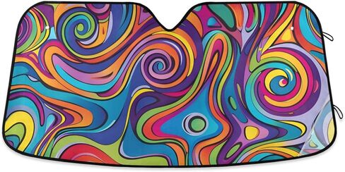 Car Windshield Sun Shade Beach Sunset with Palm Trees02 Foldable Car Front Windshield Sunshade Blocks UV Rays Sun Visor Sun Heat Protection for Car Truck SUV to Keep Your Vehicle Cool,Medium in Saudi Arabia
