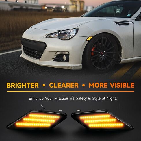 1 زوج الجبهة اليسرى الجانب الأيمن بدوره مصباح إشارة مصابيح لتويوتا 86 لسوبارو BRZ لسليل FR-S 2013-2019 | ضوء LED كهرماني أسود بعدسة | يستبدل # 84912CA150، 84912CA140 in Saudi Arabia