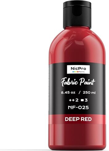 Nicpro White Fabric Paint, 8.45 oz (250 ml) Fabric Paint for Clothes Permanent, Soft Rich Pigment Non-Toxic Textile Paint for Fabric DIY Crafts, T-shirts, Shoes Leather Jeans Bags Canvas for Kid Adult in Kuwait