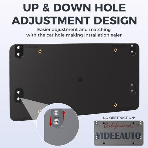 Rear License Plate Bracket Holder for Mercedes-Benz C/E/S/CLA/GLA/GLC/GLE/GLK/ML/GL/GLS Class 2008-2025 Bumper Car Tag Frame Mounting Kit, Replaces OE 1698170211 & A0008101711 in Saudi Arabia
