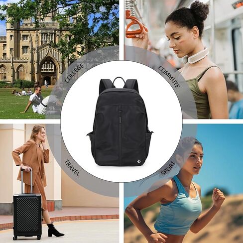 BESMART Black Waterproof Casual Backpack for Men/Women with USB Port&Trolley Sleeve,Lightweight College Backpacks Suitable for 15.6'' Laptop,Work Bag Commute Daypack for Travel/Sport/Outdoor/Hiking in Kuwait