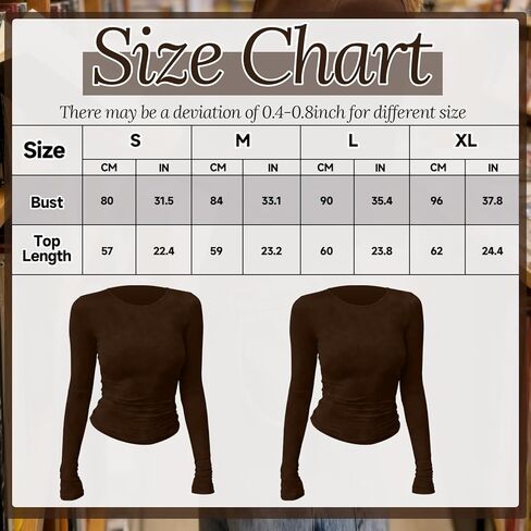2 Pack Womens Long Sleeve Shirts Crew Neck Top Slim Fit Undershirts Base Casual Stretch Layering Tee Shirts in Saudi Arabia