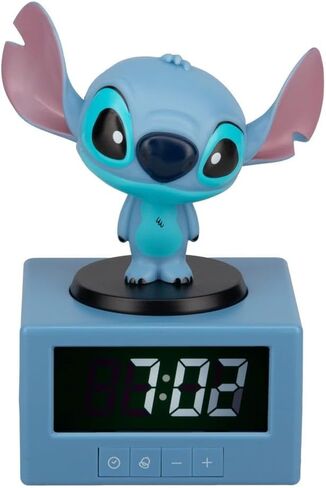 Paladone Stitch Alarm Clock with Night Light and Musical Alarm Official Disney Product 16.5 cm in Saudi Arabia