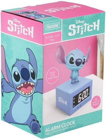 Paladone Stitch Alarm Clock with Night Light and Musical Alarm Official Disney Product 16.5 cm in Saudi Arabia