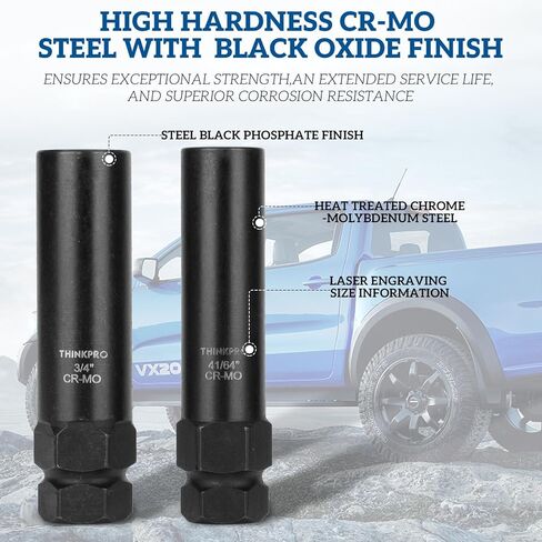 6 & 7 Spline Lug Nut Key Set for BMW/Audi/Toyota,2 Piece 6 & 7 Spline Socket Kit Fits M12-M14 Lug Nuts,CR-MO in Kuwait