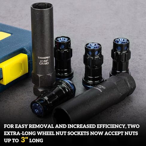 6 & 7 Spline Lug Nut Key Set for BMW/Audi/Toyota,2 Piece 6 & 7 Spline Socket Kit Fits M12-M14 Lug Nuts,CR-MO in Kuwait
