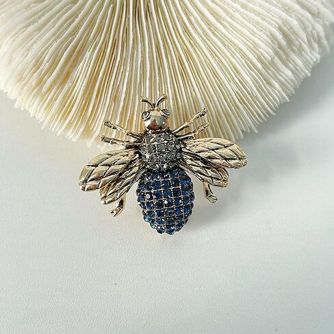 Luxury Rhinestone Bee Brooch Pin for Women,Vintage Crystal Insect Brooch,Elegant Blazer Suit Lapel Pin Jewelry Gift in Saudi Arabia