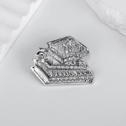Rhinestone Books Brooch Pin for Women Silver Plated Enamel Crystal 3 Books Brooches Lapel Pins Cute Hat Bag Suit Dress Accessories School Teacher Student Corsage Ornament Jewelry in Saudi Arabia