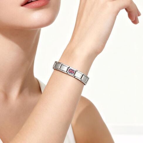 سوار كرة القدم 2026 سوار إيطالي مخصص مع أعلام بلدان متعددة وأعلام وطنية، مجوهرات مخصصة لمحبي الرياضة مع أعلام وصور وسحر رياضي للرجال والنساء هدية in Kuwait