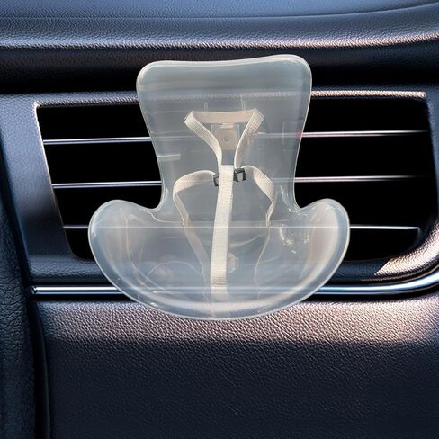 Funny Car Dashboard Air Vent Trim Clip, Cute Doll Seat Car Air Outlet Clip, Creative Chair Auto Diffuser Clip for Dolls Display, Automotive Interior Decoration Accessories (Clear) in Saudi Arabia